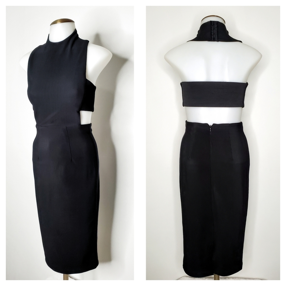 Solace London | Aya Halter Knee Length Dress - Picture 2 of 10
